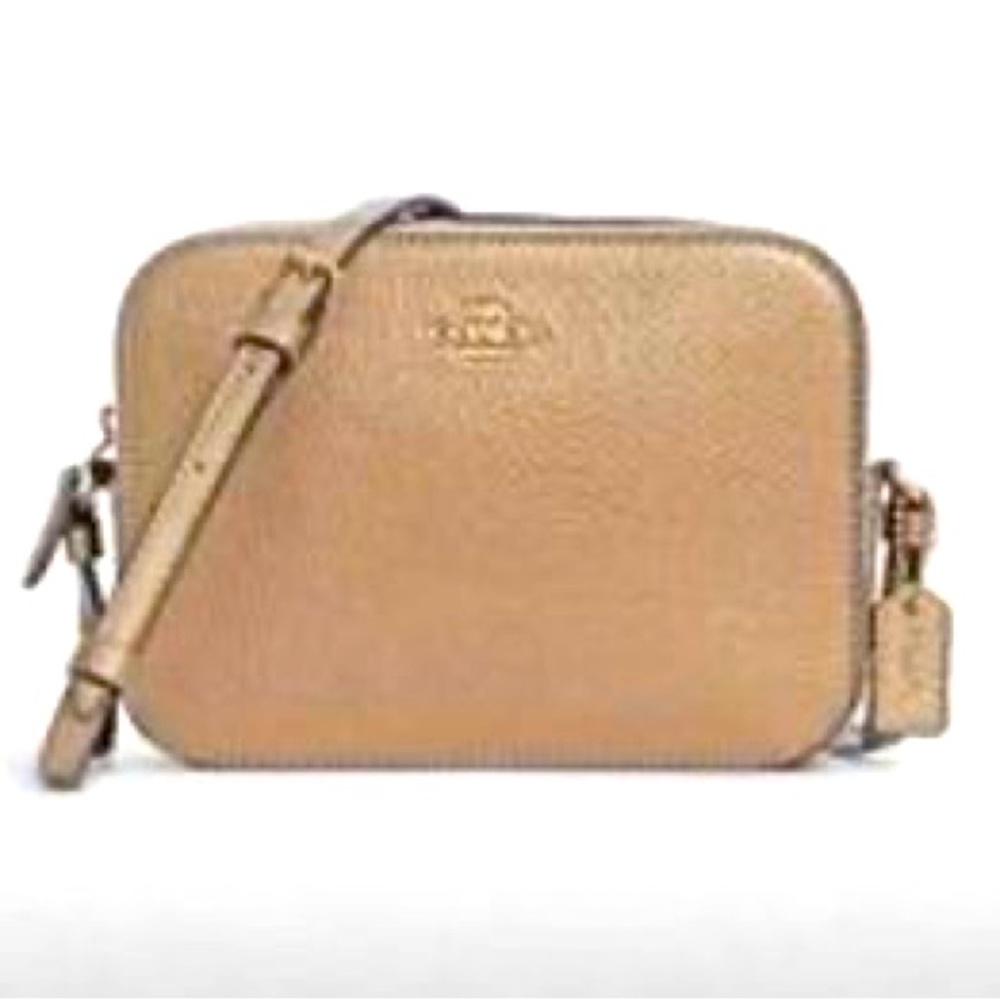 NEW GOLD COACH CROSSBODY MINI BAG